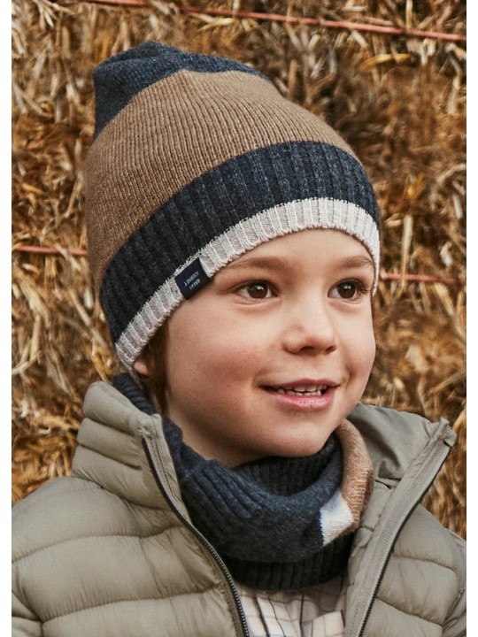 MAYORAL KOMPLET CZAPKA KOMIN GRAFIT BRĄZ 10069/77