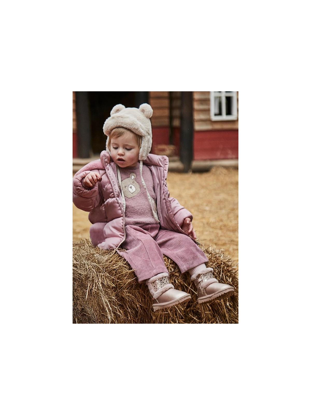 MAYORAL BABY SPODNIE SZTRUKS DLA DZIEWCZYNKI  RÓŻ 2590/95