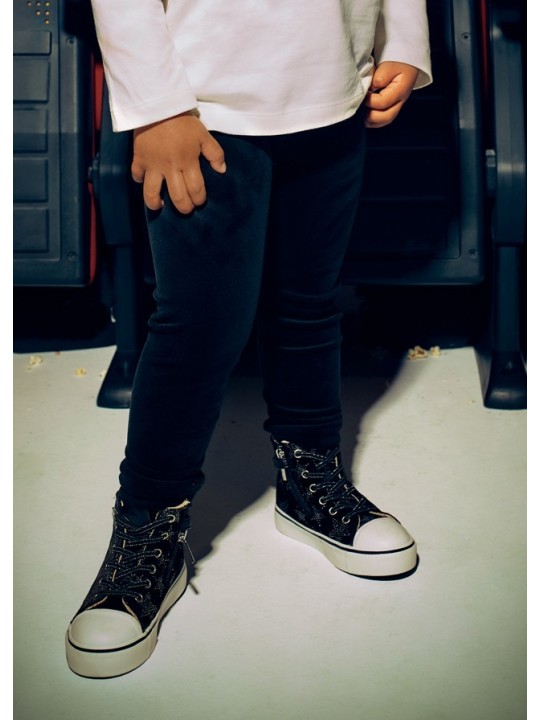 MAYORAL SPODNIE LEGINSY DLA DZIEWCZYNKI WELUR CZARNY 712/56