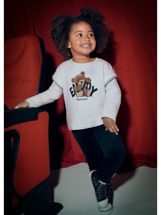 MAYORAL SPODNIE LEGINSY DLA DZIEWCZYNKI WELUR CZARNY 712/56