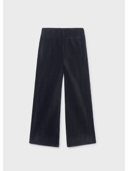 MAYORAL SZEROKIE SZTRUKSOWE SPODNIE DLA DZIEWCZYNKI CZARNY  7576 /87