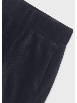 MAYORAL SZEROKIE SZTRUKSOWE SPODNIE DLA DZIEWCZYNKI CZARNY  7576 /87