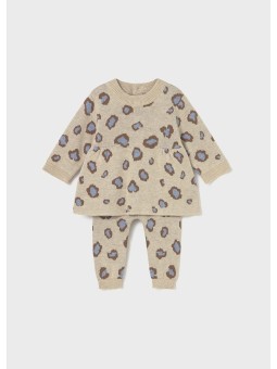 MAYORAL NEWBORN KOMPLET DZIANINOWY SWETEREK SPODNIE PANTERKA  2732/90