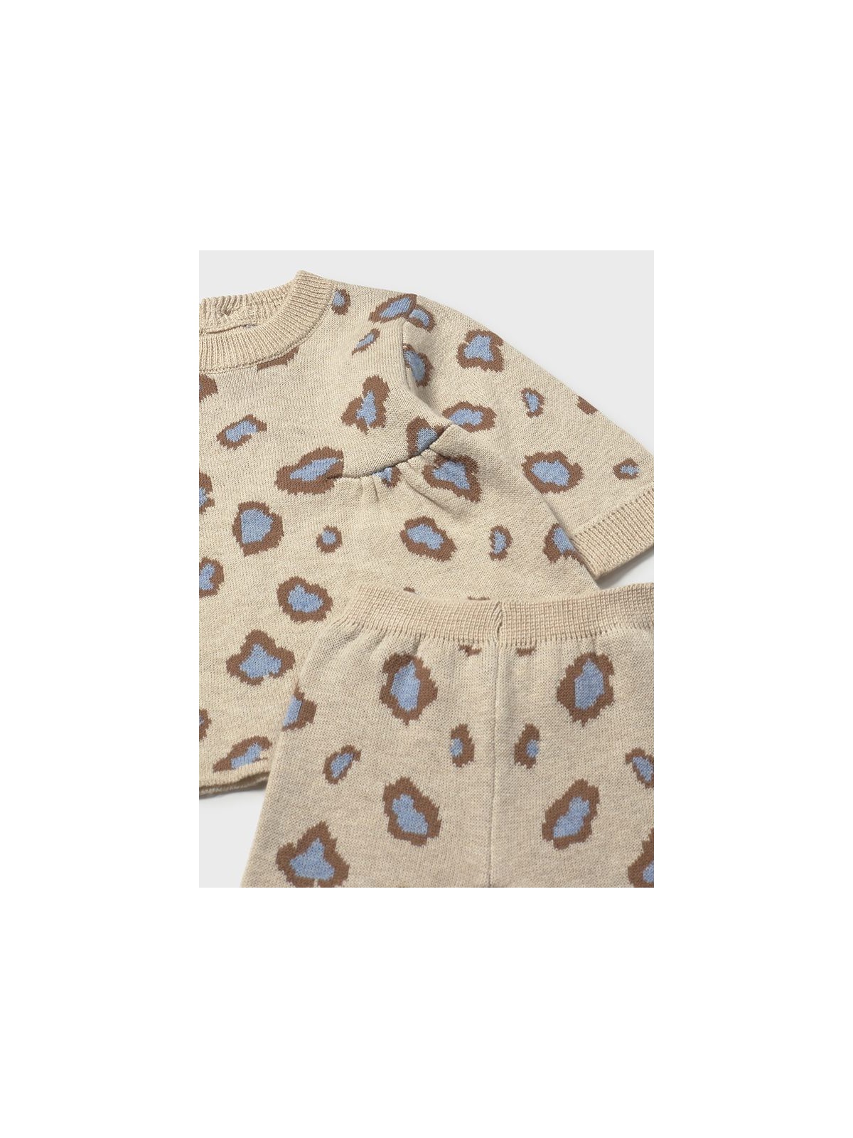 MAYORAL NEWBORN KOMPLET DZIANINOWY SWETEREK SPODNIE PANTERKA  2732/90