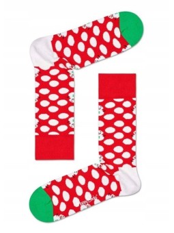 HAPPY SOCKS SKARPETKI CZERWONE W KROPKI  BAŁWANKI BDS01