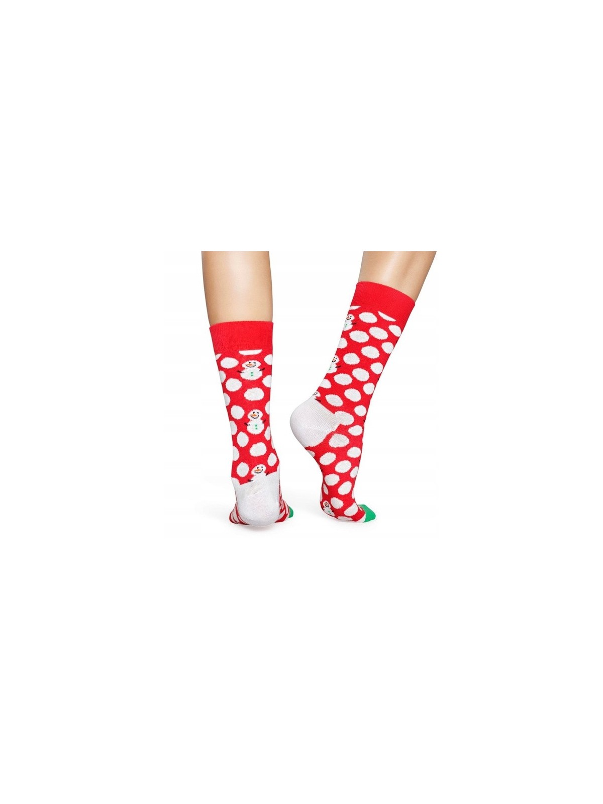 HAPPY SOCKS SKARPETKI CZERWONE W KROPKI  BAŁWANKI BDS01