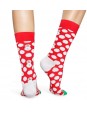 HAPPY SOCKS SKARPETKI CZERWONE W KROPKI  BAŁWANKI BDS01