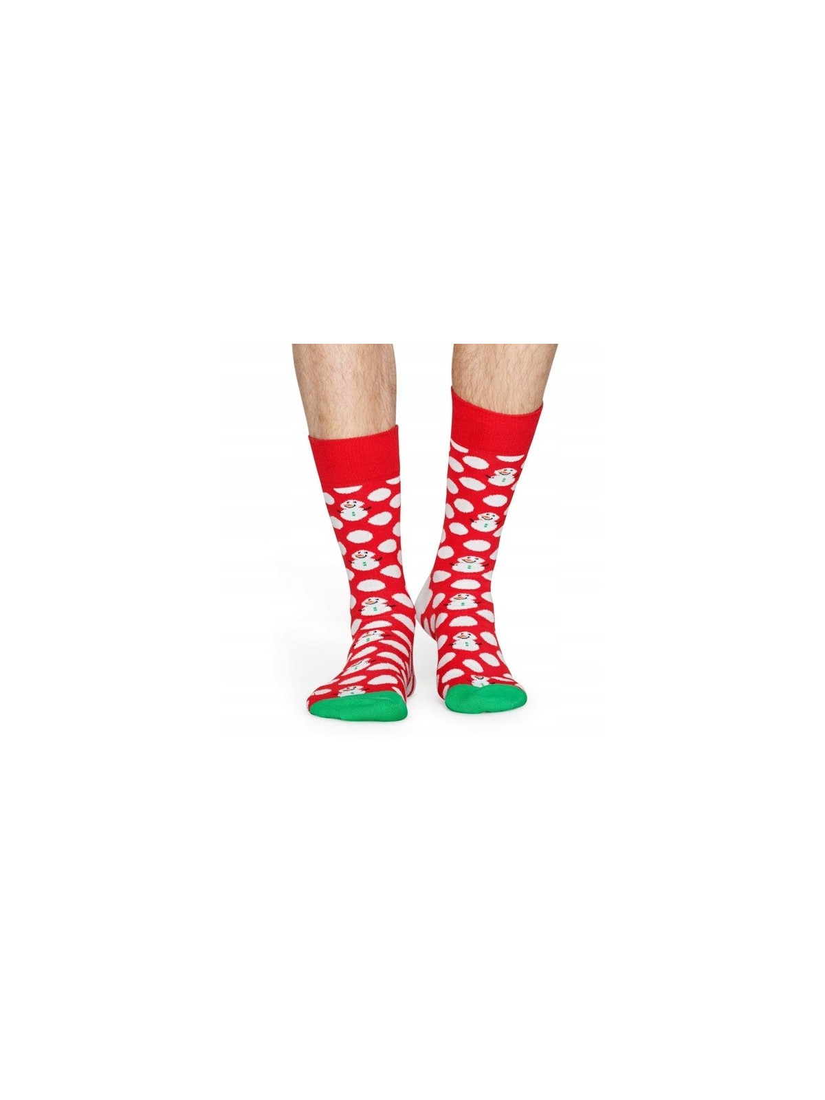 HAPPY SOCKS SKARPETKI CZERWONE W KROPKI  BAŁWANKI BDS01