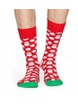HAPPY SOCKS SKARPETKI CZERWONE W KROPKI  BAŁWANKI BDS01