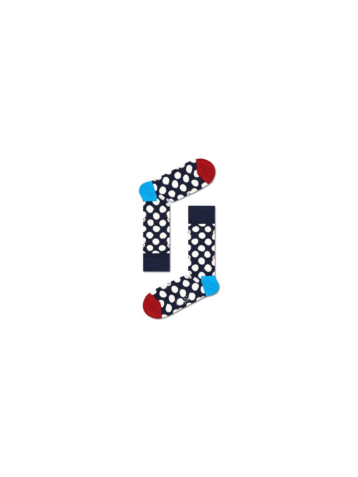 HAPPY SOCKS SKARPETKI GRANATOWE W KROPKI  BAŁWANKI BDS01-6500