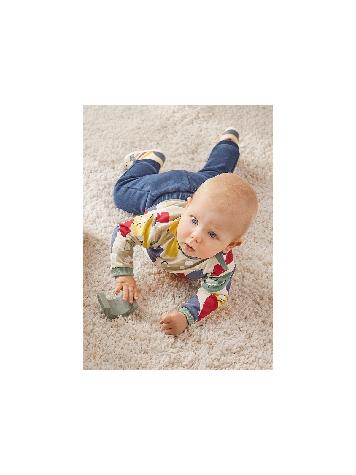 MAYORAL NEWBORN KOMPLET DRES  DLA CHŁOPCA BLUZA NA DŁUGI RĘKAW SPODNIE GRANTOWE 2523/59