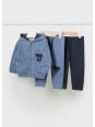 MAYORAL BABY KOMPLET DRES BLUZA Z KAPTUREM ROZPINANA  2 PARY SPODNI DRESOWYCH  2823/35