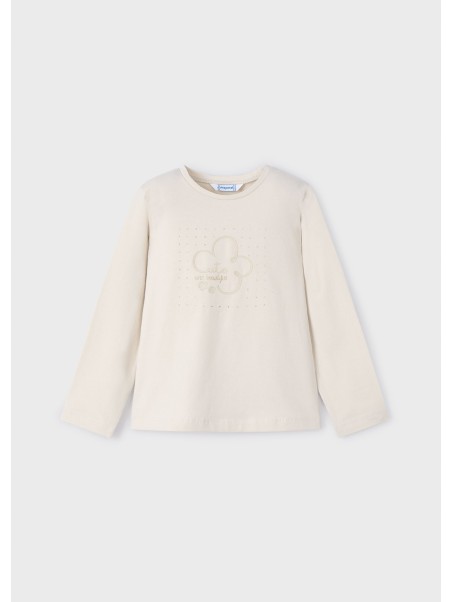 MAYORAL KOSZULKA BLUZKA NA DŁUGI RĘKAW KREM 178/54