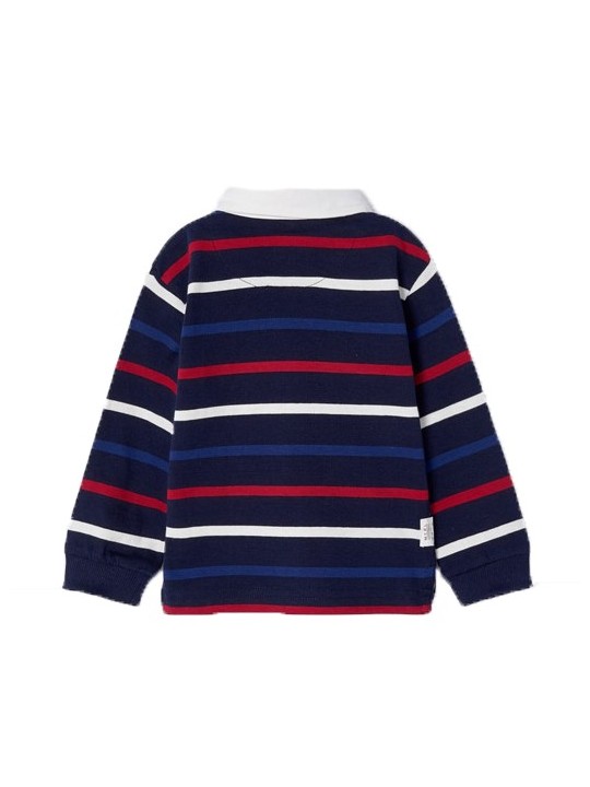 MAYORAL BABY KOSZULKA POLO DLA CHŁOPCA  GRANAT CZERWIEŃ PASKI  POLO001