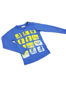 ARMANI JEANS BABY KOSZULKA BLUZKA BŁĘKIT AJ1