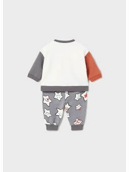 MAYORAL NEWBORN KOMPLET BLUZA  SPODNIE GWIAZDKI KOMPLET002