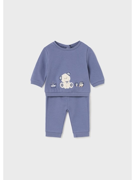 MAYORAL NEWBORN KOMPLET DRES BLUZA  SPODNIE NIEBIESKI 2680/15