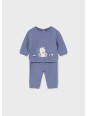 MAYORAL NEWBORN KOMPLET DRES BLUZA  SPODNIE NIEBIESKI 2680/15