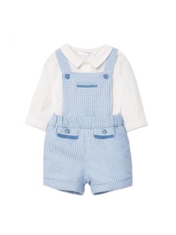 MAYORAL NEWBORN KOMPLET KOSZULA OGRODNICZKI RAJSTOPY 2636/6