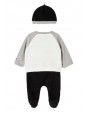 MAYORAL NEWBORN KOMPLET BLUZA  PÓŁŚPOSZKI  CZAPKA PINGWIN 2513