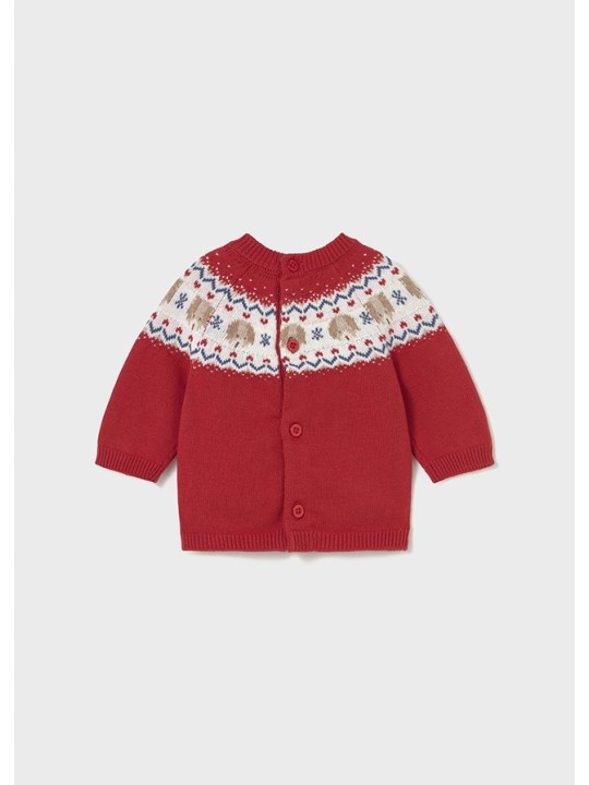 MAYORAL NEWBORN SWETER DLA CHŁOPCA CZERWONY 2336/95