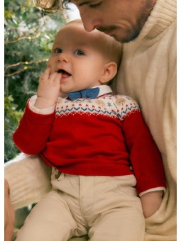 MAYORAL NEWBORN SWETER DLA CHŁOPCA CZERWONY 2336/95