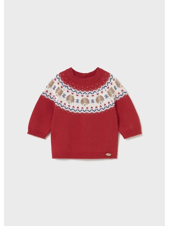 MAYORAL NEWBORN SWETER DLA CHŁOPCA CZERWONY 2336/95