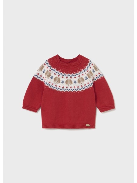 MAYORAL NEWBORN SWETER DLA CHŁOPCA CZERWONY 2336/95