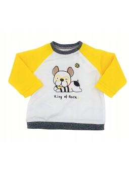 MAYORAL NEWBORN KOMPLET DRES DLA CHŁOPCA BLUZA Z PIESKIEM SPODNIE CZARNE  1681/86