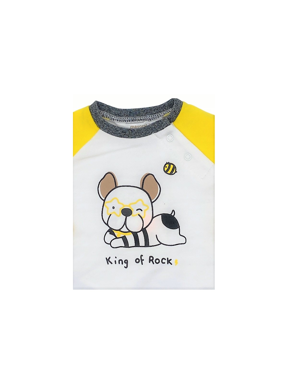 MAYORAL NEWBORN KOMPLET DRES DLA CHŁOPCA BLUZA Z PIESKIEM SPODNIE CZARNE  1681/86