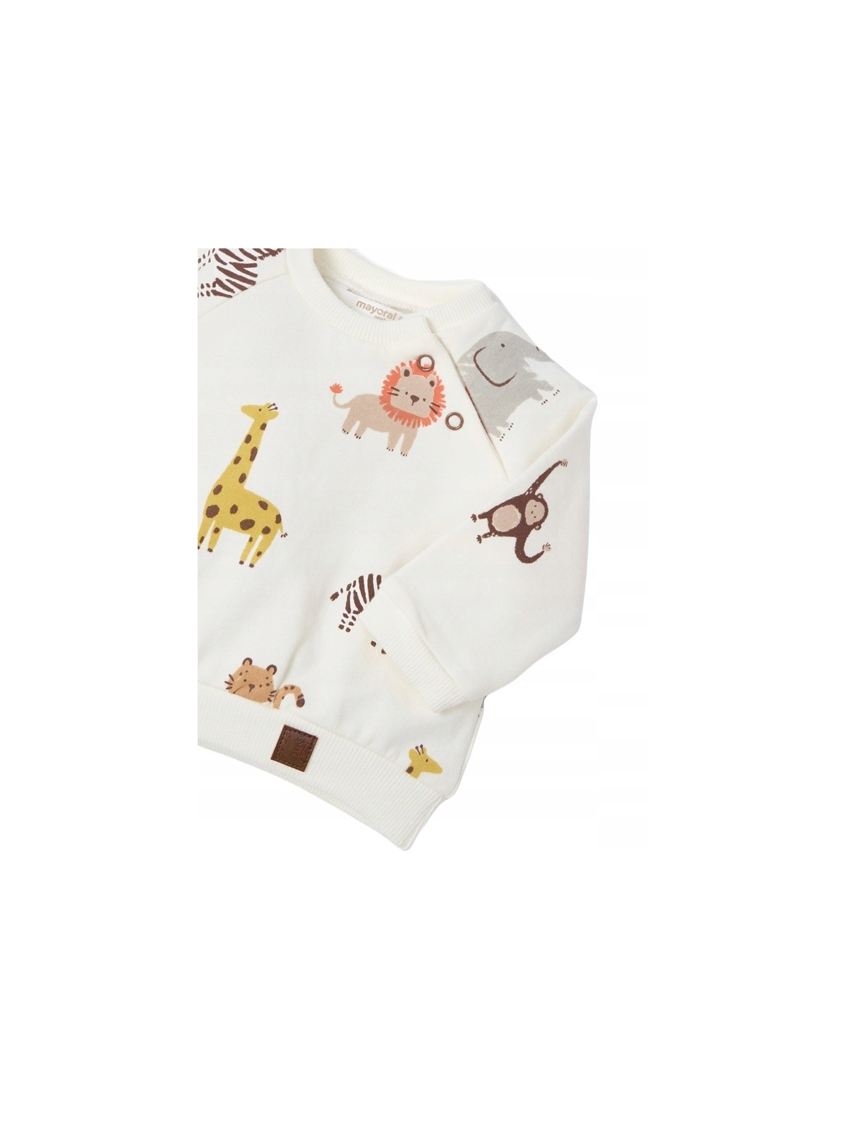 MAYORAL NEWBORN KOMPLET BLUZA SPODNIE BRĄZOWE BLUZA ZWIĘRZĄTKA 2641