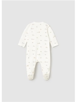 MAYORAL NEWBORN PAJAC ŚPIOCHY DLA CHŁOPCA KREMOWE W AUTKA PAJAC002