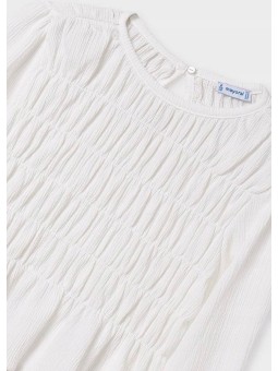 MAYORAL BLUZKA KOSZULKA NA DŁUGI RĘKAW DLA DZIEWCZYNKI Z MARSZCZENIAMI   7112/8