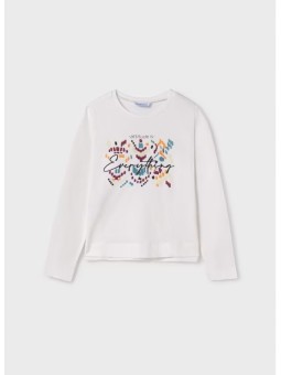 MAYORAL KOSZULKA BLUZKA NA DŁUGI RĘKAW KREM  7015