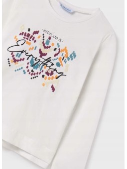 MAYORAL KOSZULKA BLUZKA NA DŁUGI RĘKAW KREM  7015