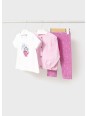 MAYORAL KOMPLET KOSZULKA BLUZA LEGINSY RÓŻ BIAŁY 1737/92
