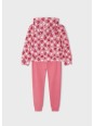 MAYORAL KOMPLET DRES DLA DZIEWCZYNKI BLUZA Z KAPTUREM W SERDUSZKA SPODNIE RÓŻOWE 3851/30