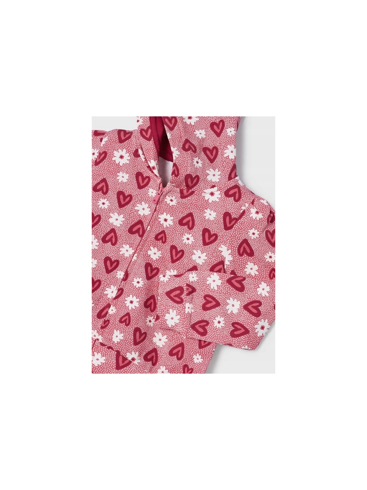 MAYORAL KOMPLET DRES DLA DZIEWCZYNKI BLUZA Z KAPTUREM W SERDUSZKA SPODNIE RÓŻOWE 3851/30