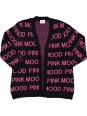 BIRBA TRYBEYOND SWETER  KARDIGAN CZARNY W RÓŻOWE NAPISY PINK 999 76774 00 90Z