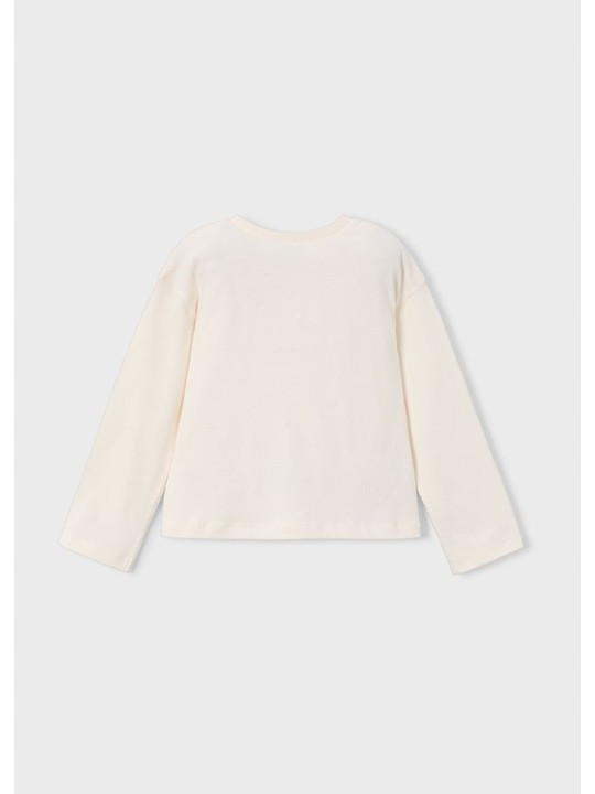 MAYORAL KOSZULKA BLUZKA NA DŁUGI RĘKAW KREM KRÓLICZEK 4009/66