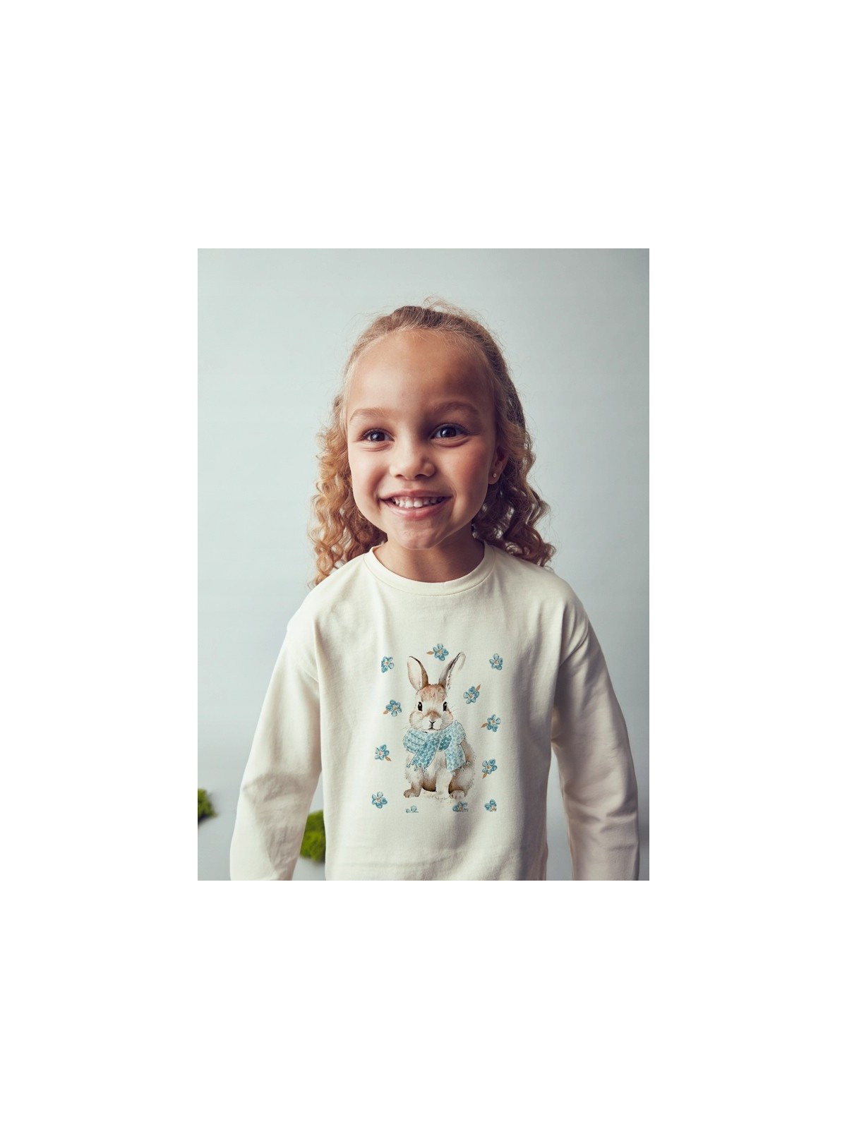 MAYORAL KOSZULKA BLUZKA NA DŁUGI RĘKAW KREM KRÓLICZEK 4009/66