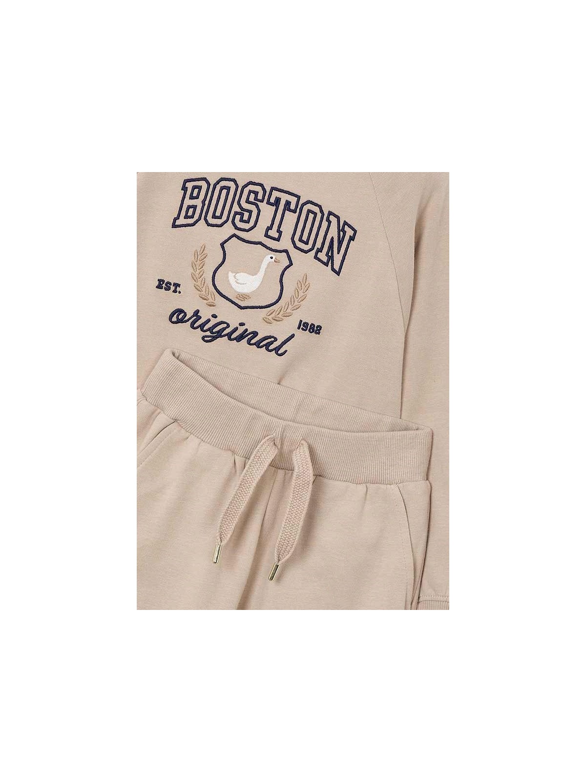 MAYORAL KOMPLET DRES DLA DZIEWCZYNKI BLUZA SPODNIE BEŻOWY 4893/66