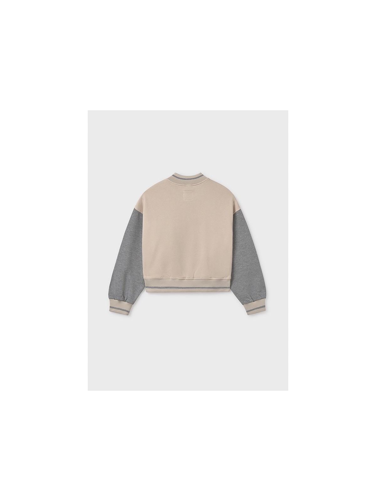 MAYORAL BLUZA DLA DZIEWCZYNKI ROZPINANA BOMBERKA KREM SZARY HAFT 7428/35