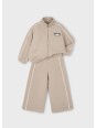 MAYORAL KOMPLET DRES DLA DZIEWCZYNKI BLUZA ROZPINANA SPODNIE BEŻ 4897/39
