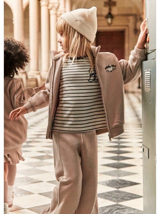 MAYORAL KOMPLET DRES DLA DZIEWCZYNKI BLUZA ROZPINANA SPODNIE BEŻ 4897/39