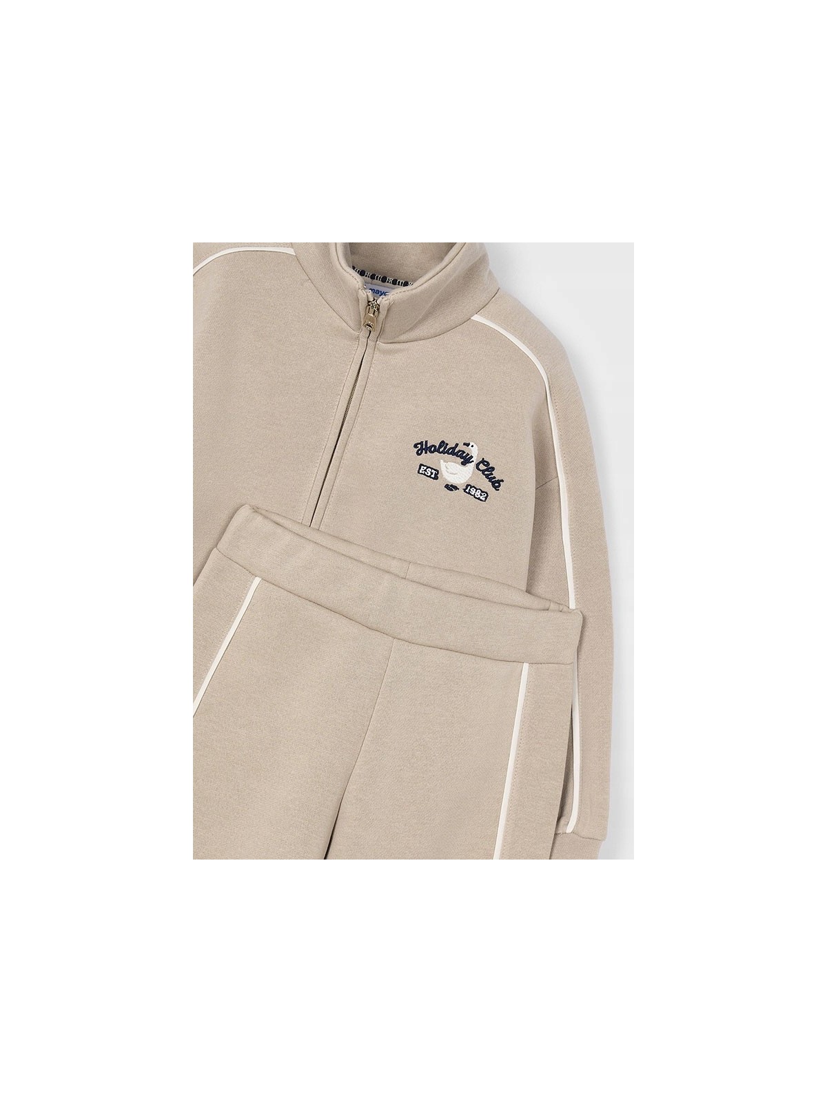 MAYORAL KOMPLET DRES DLA DZIEWCZYNKI BLUZA ROZPINANA SPODNIE BEŻ 4897/39