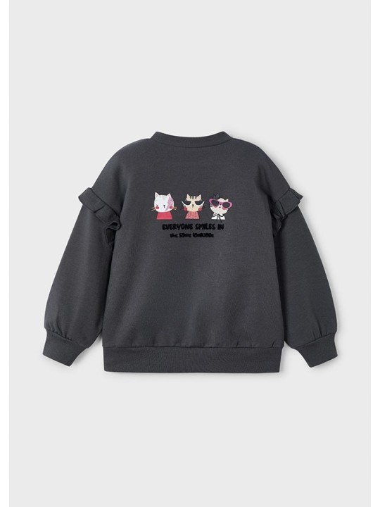 MAYORAL BLUZA DLA DZIEWCZYNKI GRAFIT 4433/36