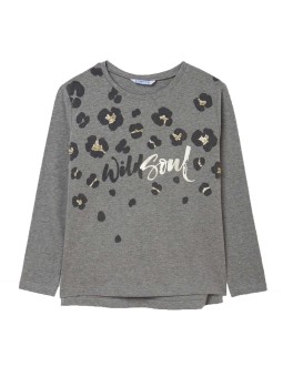 MAYORAL KOSZULKA BLUZKA NA DŁUGI RĘKAW SZARA 7094/20