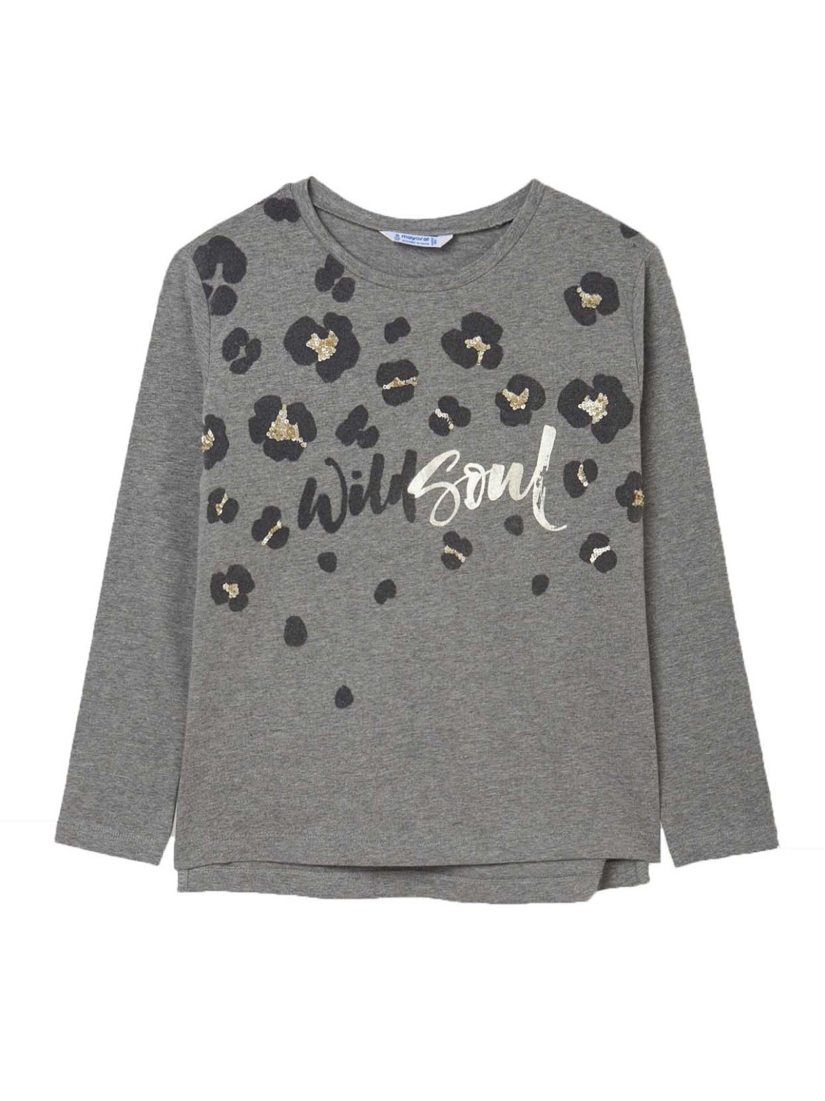 MAYORAL KOSZULKA BLUZKA NA DŁUGI RĘKAW SZARA 7094/20