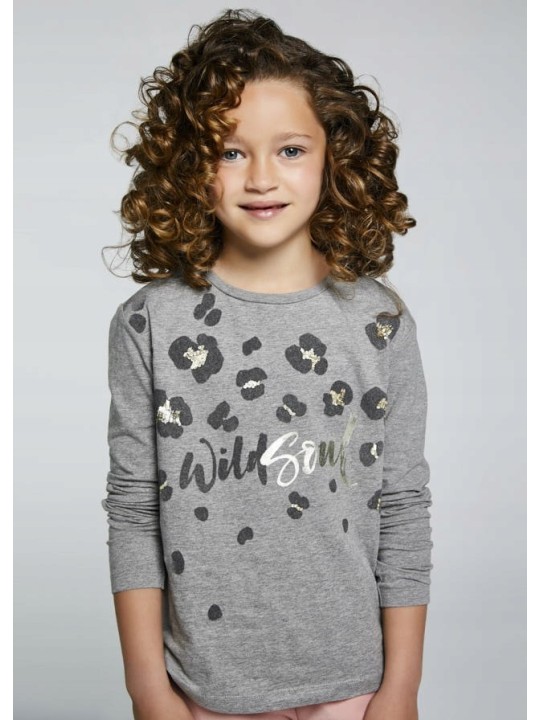 MAYORAL KOSZULKA BLUZKA NA DŁUGI RĘKAW SZARA 7094/20